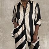 Striped Satin Pant Set